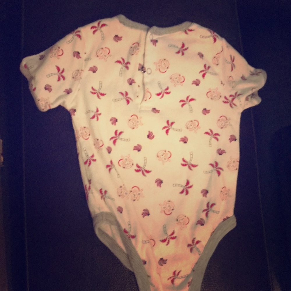 Palms & monkey onesie